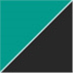Teal with Black