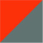 Orange with Silver