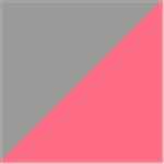 Charcoal Grey Heather with Hot Coral
