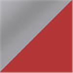 Silver with Red