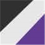 Black with White to Purple Ink