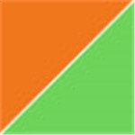 Orange with Transparent Green