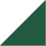 White with Forest Green Strip