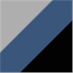 Silver with Indigo and Black