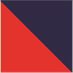 Red with Navy