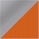 Silver with Orange