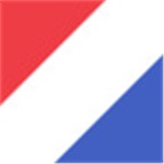 White With Blue and Red Boarder