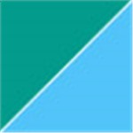 Teal with Transparent Blue