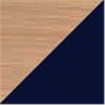 Natural with Navy Blue