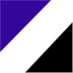 Purple with White and Black
