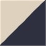 Khaki with Navy Blue Trim