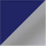 Silver with Blue