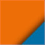 Clear Orange with Blue Ink