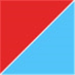 Red with Transparent Blue