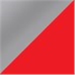 Silver with Red