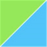 Lime Green with Transparent Blue