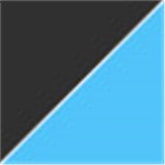 Black with Transparent Blue