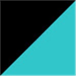 Black with Teal