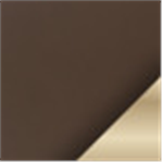 Brown with Brass Trim