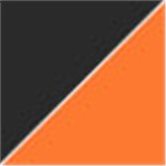 Black and Deep Orange