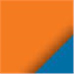 Orange with Blue Ink
