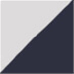 White with Navy Blue Trim