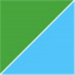 Green with Transparent Blue