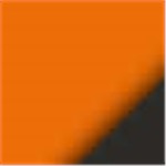 Clear Orange with Black Ink