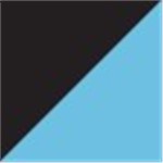 Black with Light Blue
