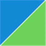 Medium Blue with Transparent Green