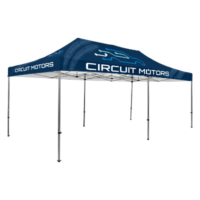 Full-color 20-ft. tent with custom imprint.