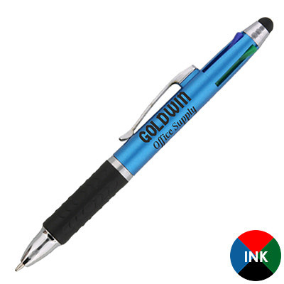 Plastic plural pen with stylus.