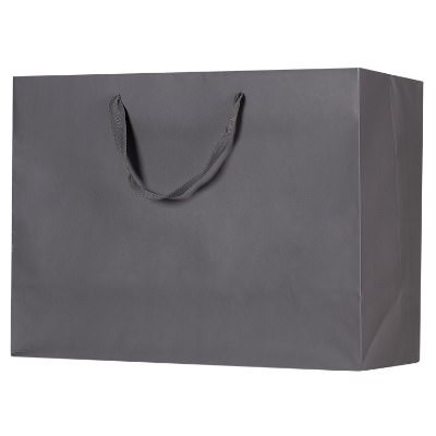 Kraft paper charcoal 16 inch eurotote with handles blank.
