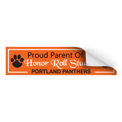 15 inch rectangle bumper sticker with full color custom imprint.