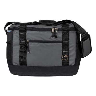Blank gray cooler bag.