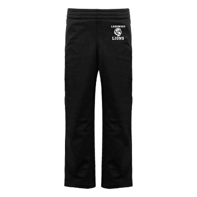 Personalized black youth sweatpant with one color imprint.