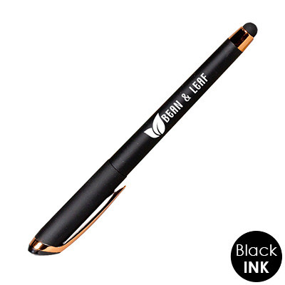 Rose gold stylus pens with custom logo.