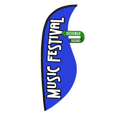 9-ft. double-sided replacement flag with custom logo.