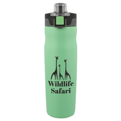 Matte badminton bottle with custom logo.