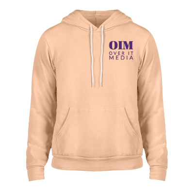 Custom Peach pullover hoodie with logo.