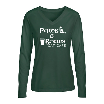 Customized forest green long sleeve tee.