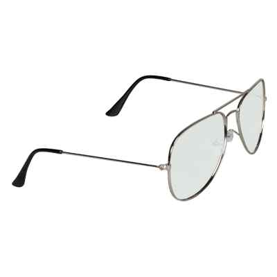 Metal blank aviator blue light blocking glasses.