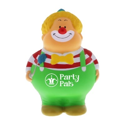 Multi-Colored foam stress ball with a custom logo.