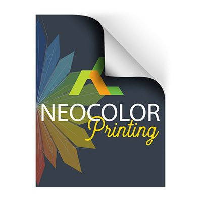 3x4 square corner box sticker with full color custom imprint.