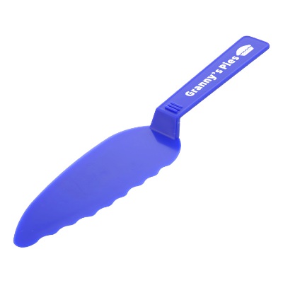 Dessert server made of impact styrene with one color custom logo.