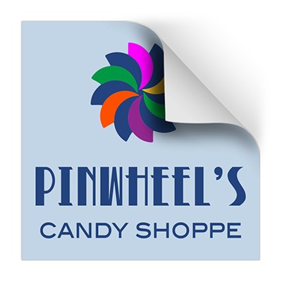 Full color branded square sticker