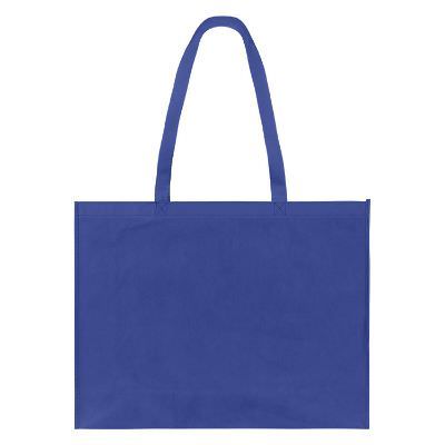 Blank polypropylene black tote with 5-1/2 inch gussets and matching bottom insert.
