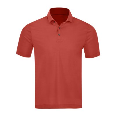 Blank terracotta men's polo.