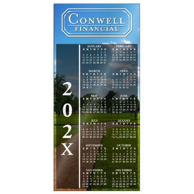 5-1/2 x 12 inch magnet square corners with full color imprint.