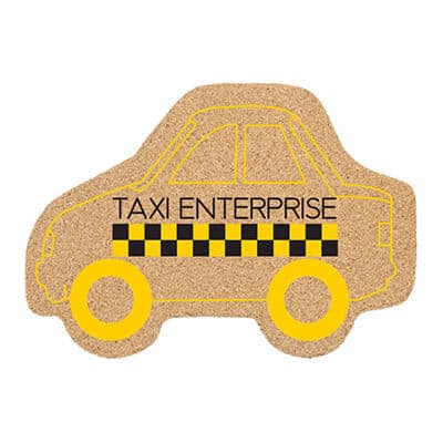 Cork 6 inches car coaster with full color imprint.
